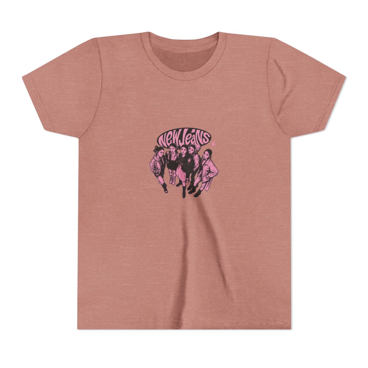 Vibrant NewJeans K-Pop Graphic Kids T-Shirt - alternate angle 2, merchandise