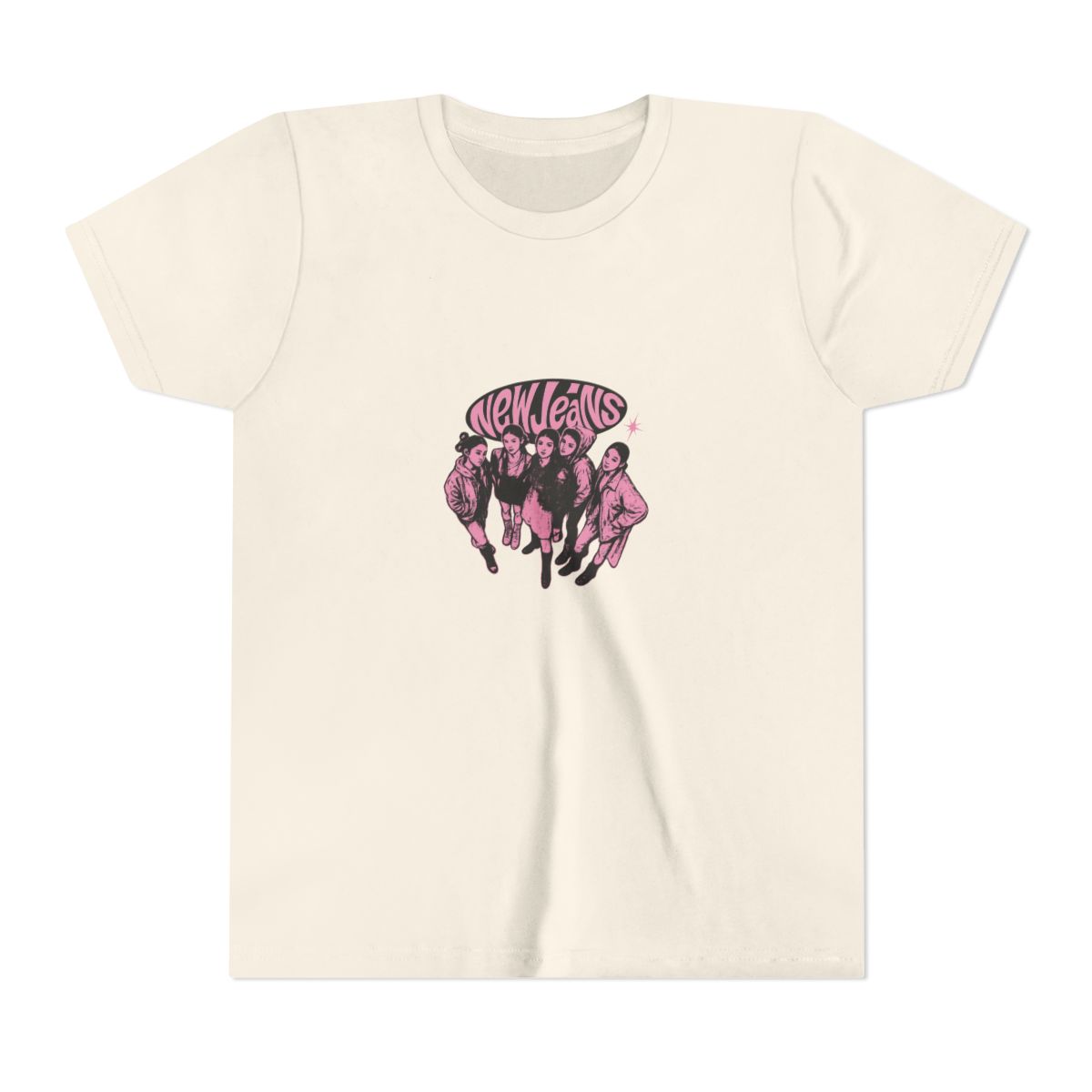 Vibrant NewJeans K-Pop Graphic Kids T-Shirt - alternate angle 3, merchandise