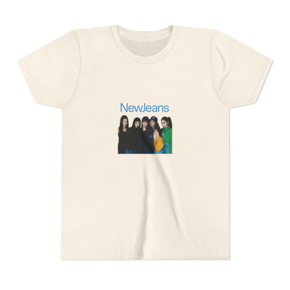 Vibrant NewJeans Photo K-Pop Fan Kids T-Shirt - alternate angle 3, merchandise