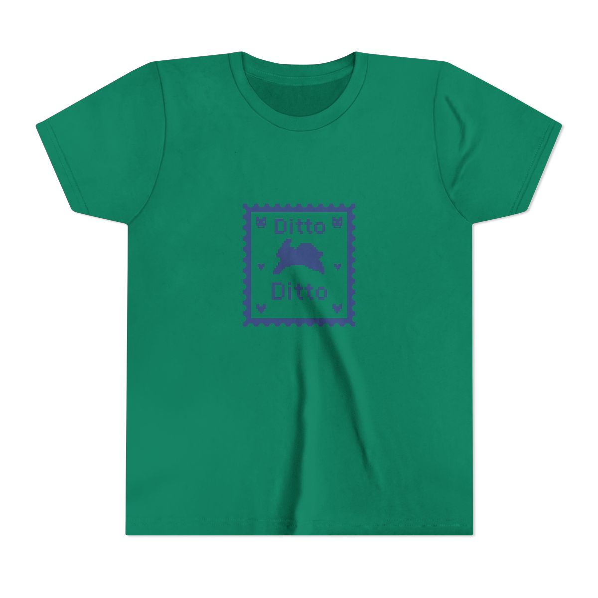 Vintage Ditto Stamp Blue Edition Kids T-Shirt - alternate angle 3, merchandise